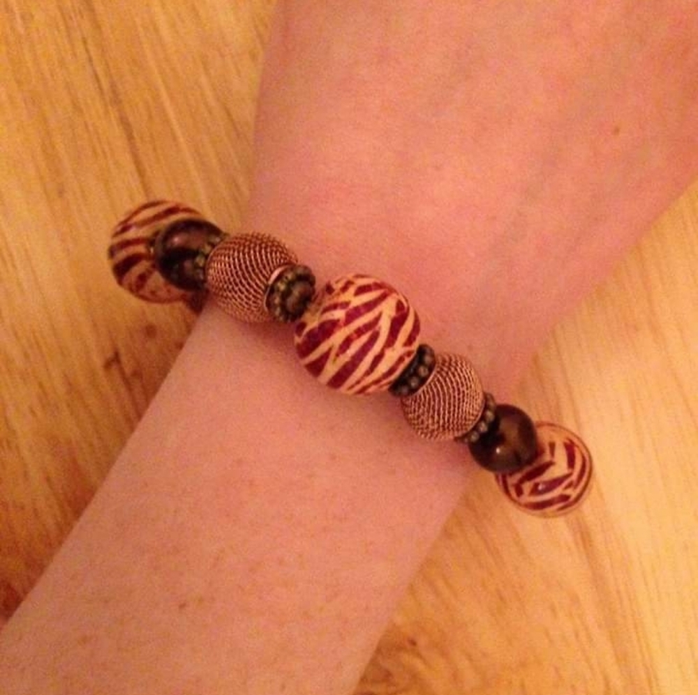 Handmade Animal Print Stretch bracelet